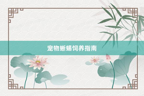宠物蜥蜴饲养指南